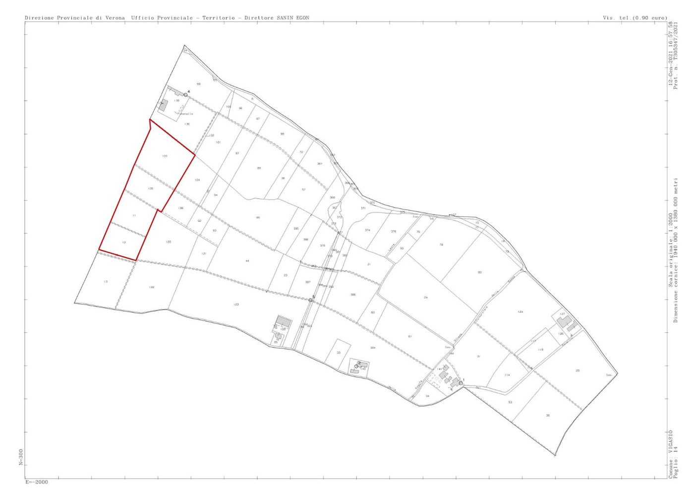 Estratto di mappa catastale